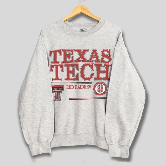 Texas Tech Red Raiders Sweatshirt, Retro 90s Texas Tech University Shirt - Picture 1 of 2